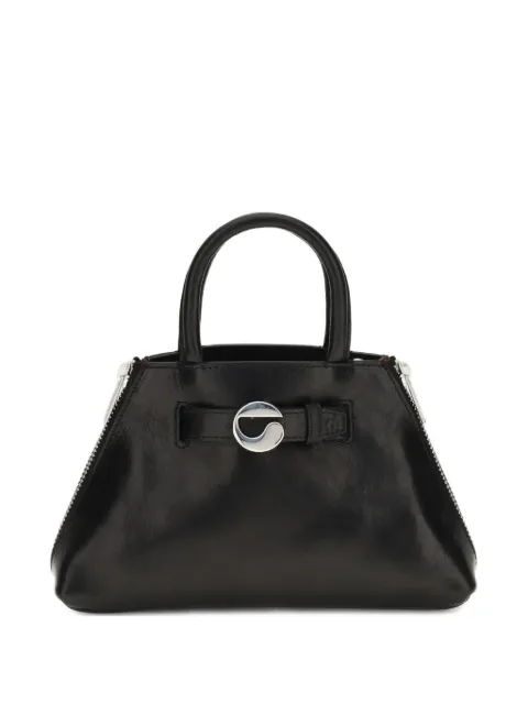 Coperni Mini Data zip-detail leather tote bag Black COPBA122F6064