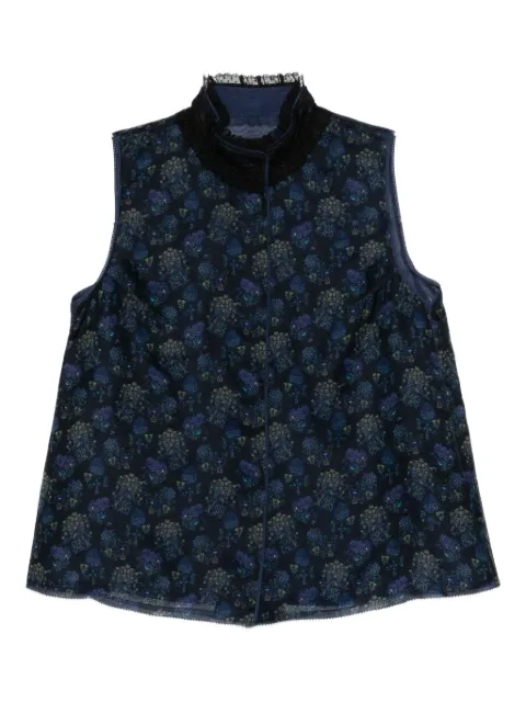 SHIATZY CHEN Scape-of-Curve printed gilet Blue 658384