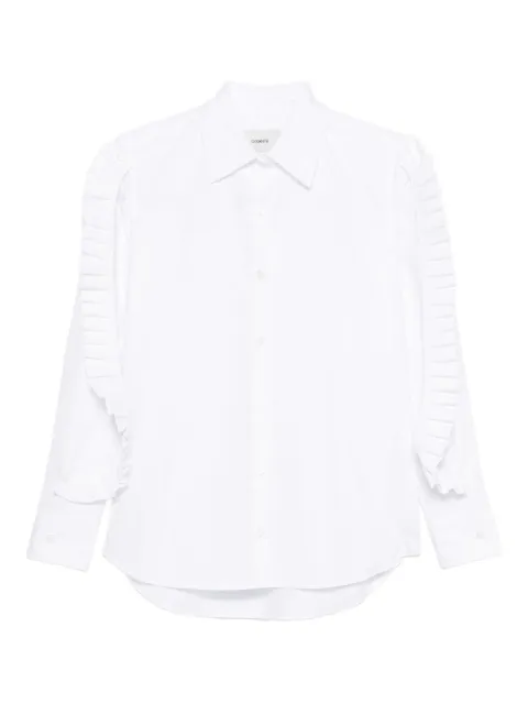 Coperni pleated-sleeve shirt White COPCH73F2057