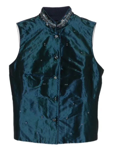 SHIATZY CHEN Scape-of-Curve embellished gilet Blue 658374