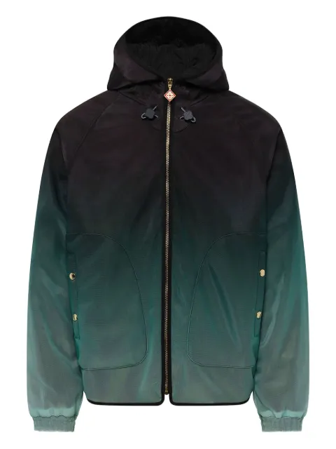 Casablanca ombre-effect hooded jacket Black MPF25JK394