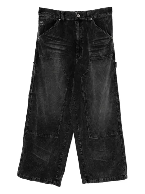 FIVE CM logo-patch trousers Black 5CXPTM00332X
