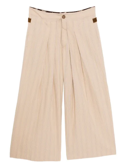 COMMUNS striped trousers Neutrals FW25P141A