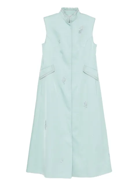SHIATZY CHEN Scape-of-Curve embroidered coat Green 658554