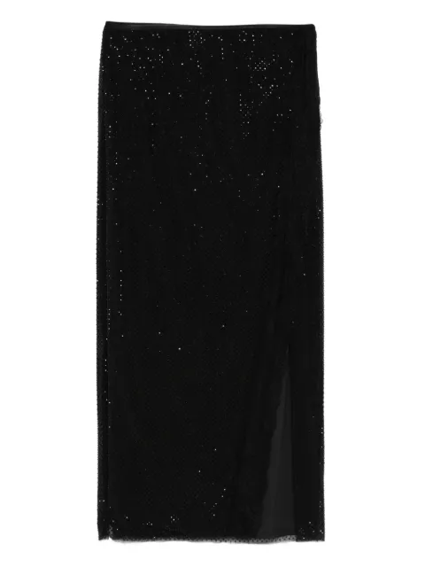 Self-Portrait crystal-embellished skirt Black AW25049MSKB