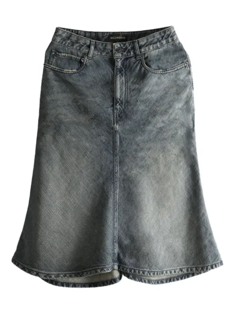 Balenciaga flared denim skirt Blue 852330TTW76