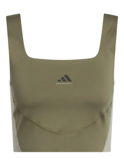 adidas square-neck tank top Green JX5569