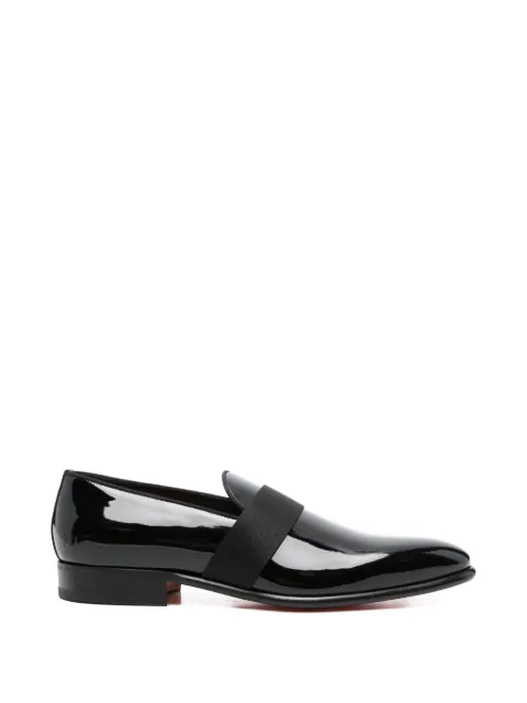 Santoni strap leather loafers Black MCNG15366BB3FVRG