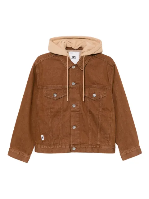 CHOCOOLATE logo-patched denim jacket Brown B1XLJW00510Y