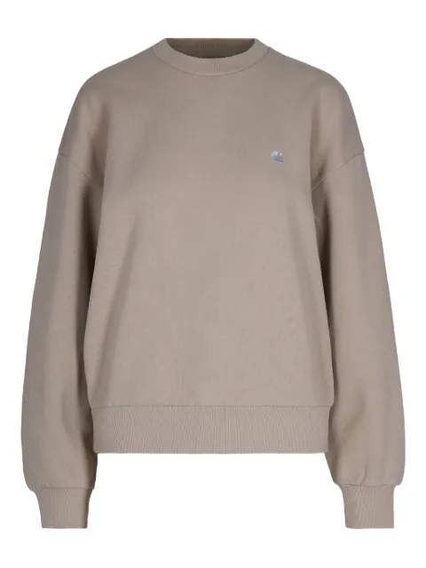 Carhartt WIP embroidered-logo cotton sweatshirt Neutrals I03264339YXX