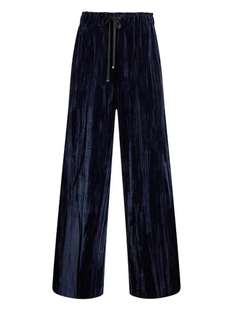 LIU JO elastic velvet trousers Blue CF5404T094A94028