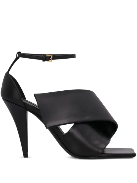 Givenchy 100mm wrapped ankle-strap sandals Black BE30A6E1J7