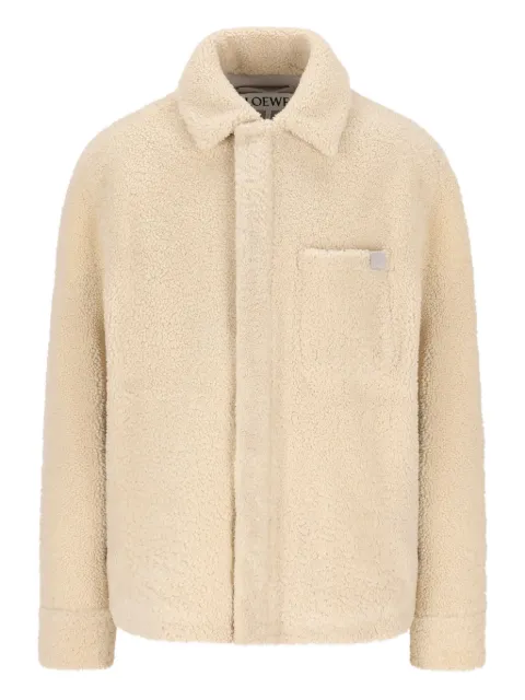 LOEWE shearling buttoned jacket Neutrals H526Y2SL281130