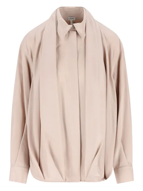 LOEWE draped-collar shirt Pink S540Y05XC7