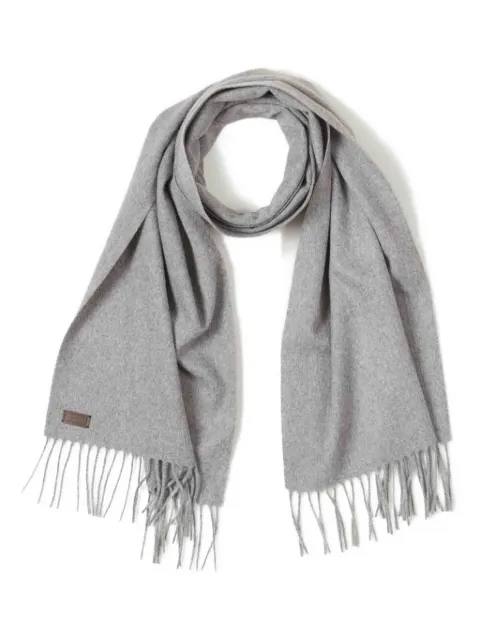 Canali fringed cashmere scarf Grey 06TF00313
