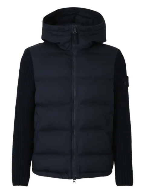 Stone Island quilted hooded jacket Blue K2S154100098S0F26