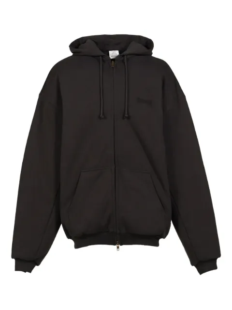 VETEMENTS logo-embroidered jacket Black UH76ZU860BWASHEDBLK