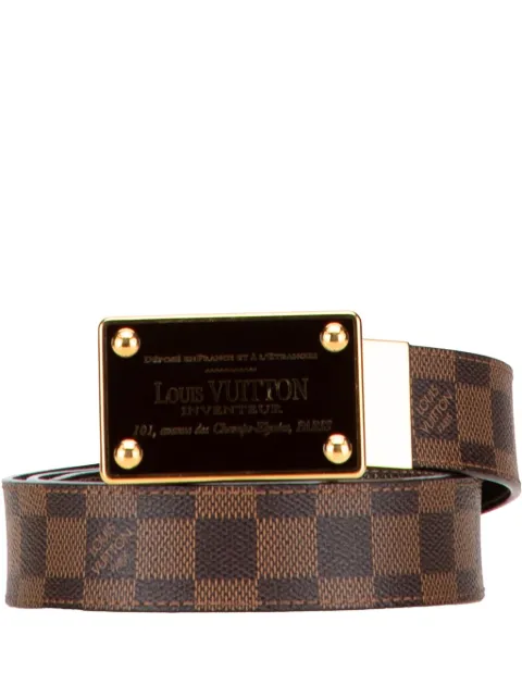 Louis Vuitton Pre-Owned 2008 Damier Ebene Inventeur Reversible belt Brown 1P01ORL2IKDN3CSA