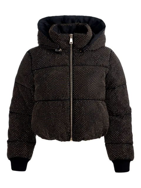 alice + olivia Robena embellished puffer coat Black CC509E10402