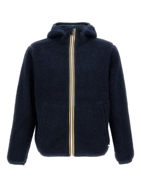 K-Way hooded sherpa fleece jacket Blue K3132NWA2B