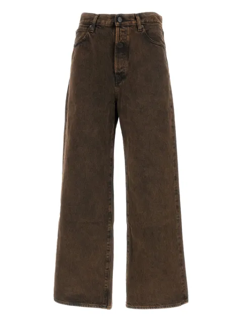 FRAME five-pocket wide-leg jeans Brown 2019731NTMT