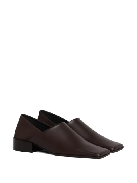 Alaïa square-toe leather loafers Brown AA3L1007I133