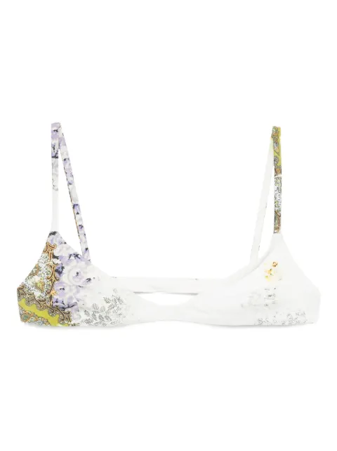 Christopher Esber Absence printed bikini top White 25047255