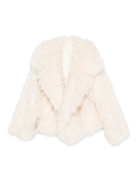 Norma Kamali faux fur coat Neutrals ST4252SG611840