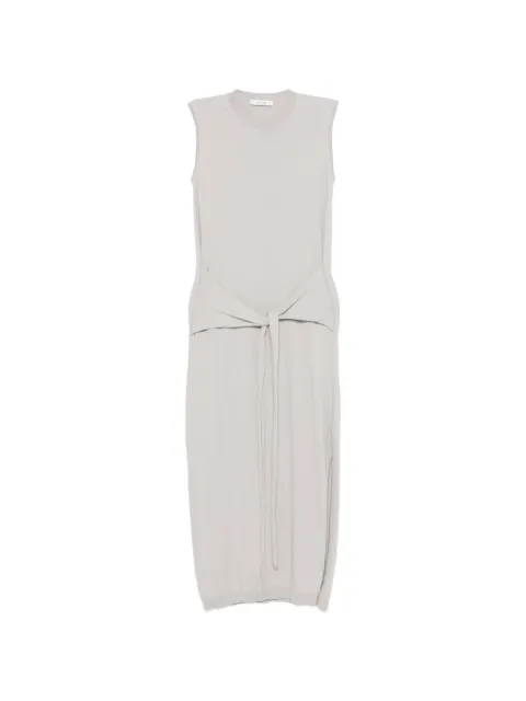 LEMAIRE sleeveless knotted dress in fine cotton crepe Grey DR1151LK1051