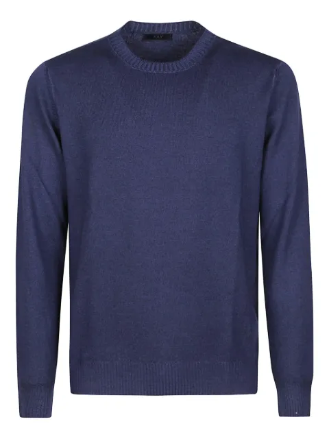Fay crew-neck wool sweater Blue NMMC151249TCQR