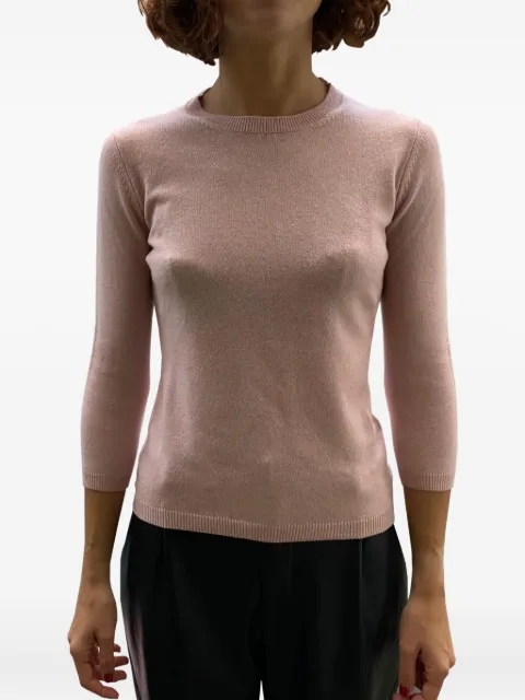 LA ROSE crew-neck cashmere sweater Pink GDC22809
