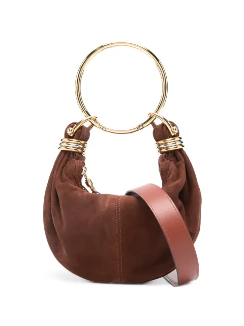 Chloé mini Bracelet suede tote bag Brown CH25US623P57