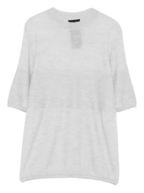 Giorgio Armani short-sleeve knitted top Grey GW002139AF19810