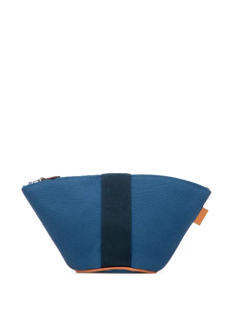 Hermès Pre-Owned 2000-2023 Mini Toile Palmyre pouch Blue Q1YR5H5XAOC0OTDY