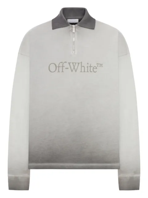 Off-White degrade long-sleeve polo shirt Grey OMAD00NF25FLE0061212