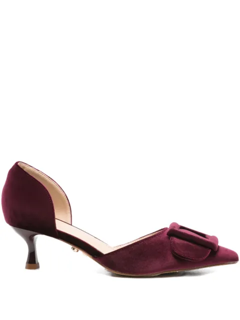 TWENTY FOURHAITCH buckled pointed-toe pumps Red S0009