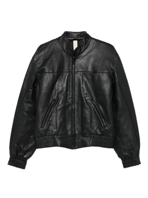 Sunflower zip-front elasticated-cuff jacket Black 6044