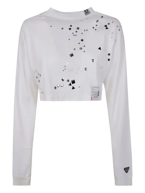 Maison MIHARA YASUHIRO stud-embellished sweatshirt White B15LT611