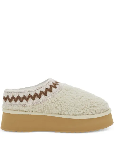 Mou flatform shearling mules Neutrals MUFW681009M