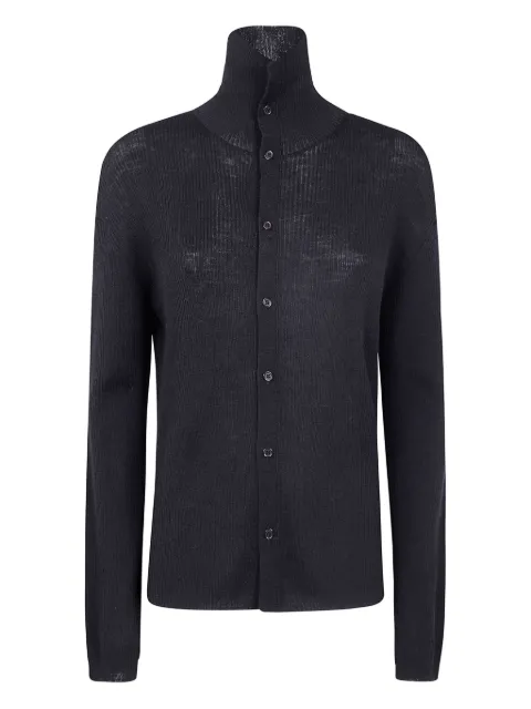 Y's ribbed high-neck cardigan Black YLK90575