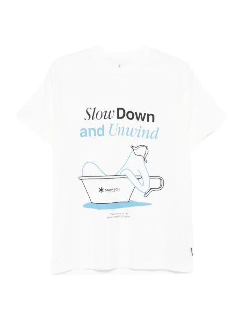 Snow Peak graphic-print short-sleeve T-shirt White TS25AU005