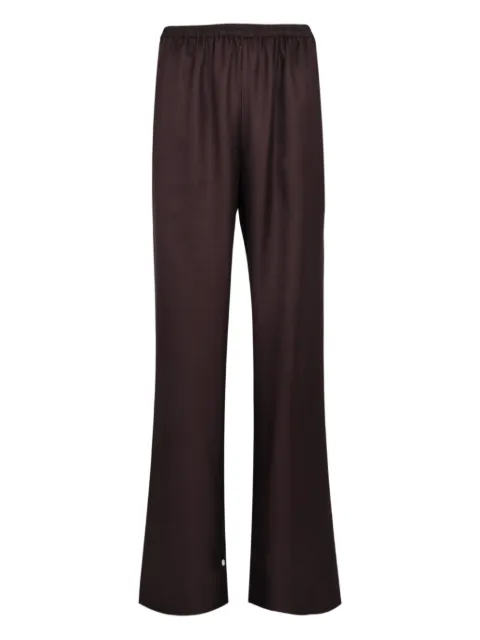 LouLou de Saison elasticated-waist silk trousers Brown ALERALDS