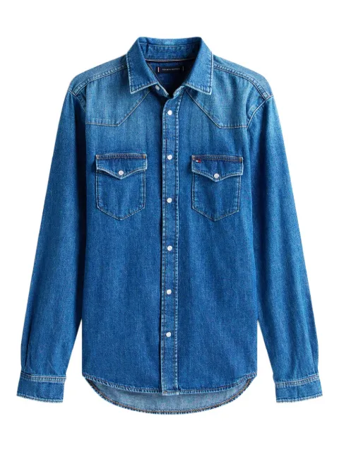 Tommy Hilfiger denim flap-pocket shirt Blue MW0MW42084