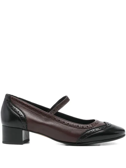 lorena paggi leather brogue pumps Black 52451