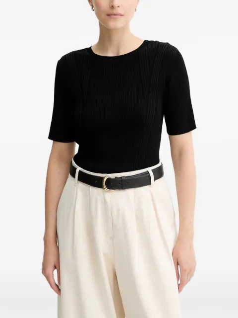 Sessùn short sleeve knitted top Black 25109030