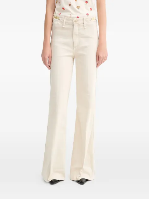 rag & bone chain-detail flared jeans Neutrals RJ2325F1VSS
