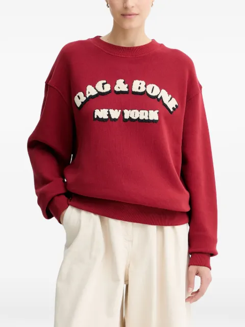 rag & bone logo-appliqué sweatshirt Red RE0E25FT3VW