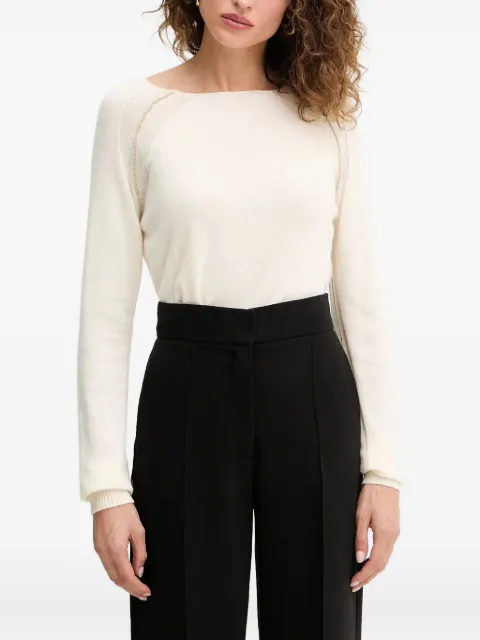 Silvian Heach embellished sweater Neutrals GPA25241MA