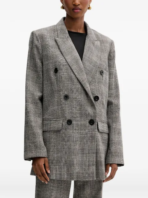 Silvian Heach double-breasted check blazer Grey GPA25381GC