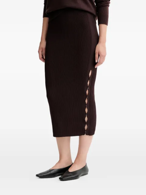 Sessùn ribbed button midi skirt Brown 25106008